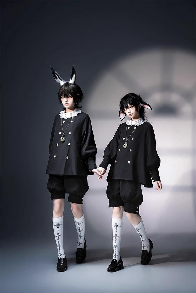 CastleToo~Timer Bunny~Ouji Lolita Shorts Suit Prince Cape and Shirt