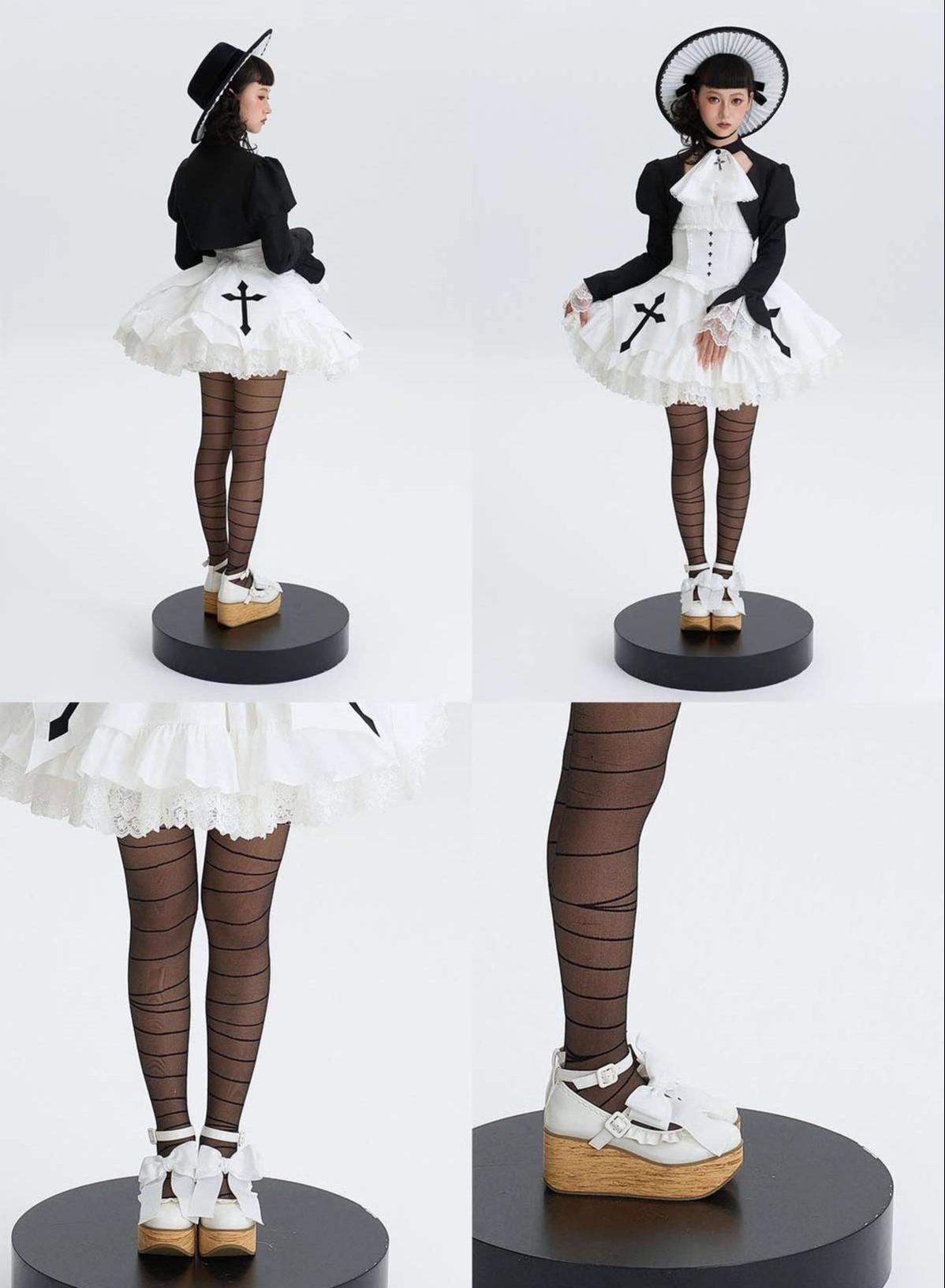 MODO - Shaking Platform - Kawaii Lolita Platform Heels Shoes, Detachable Bow 43860:787737