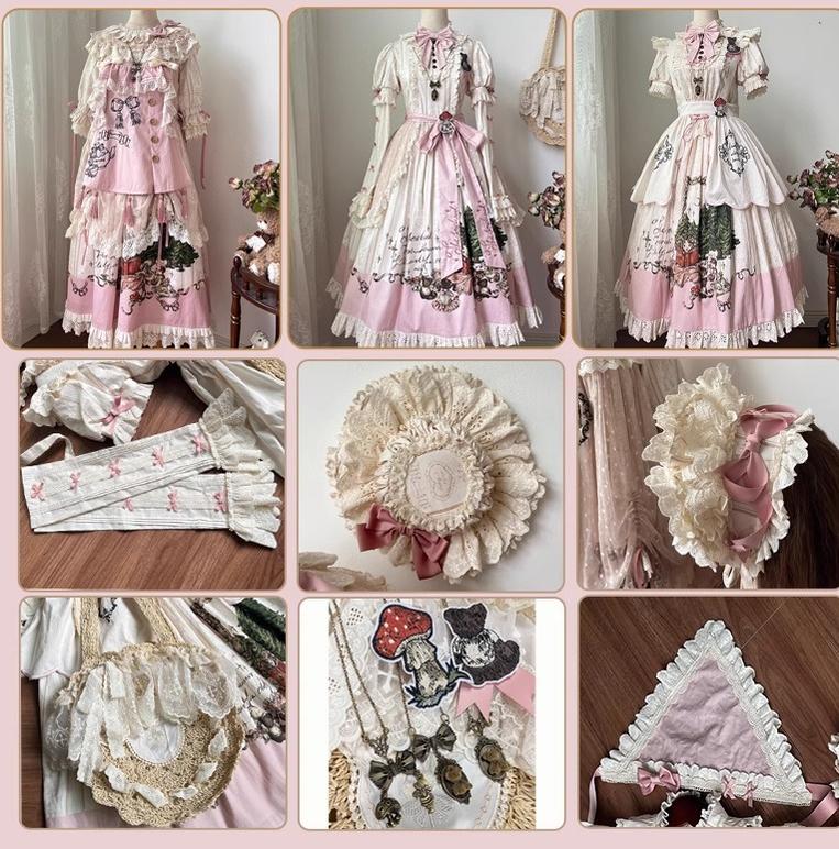 NanShengGe~Girl's Story Book~Plus Size Sweet Lolita OP Dress Two-piece Dress Suit 40704:673398