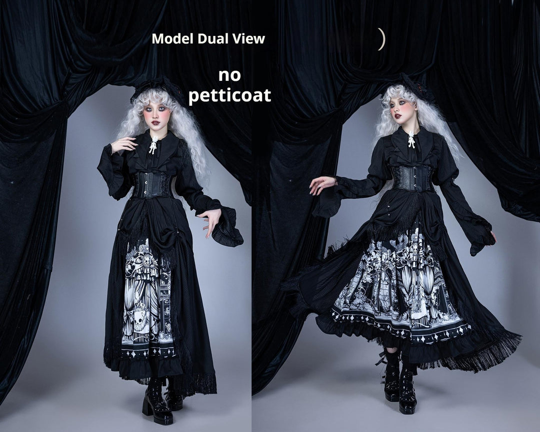 Caged Bird Hotel~Bone Theater~Halloween Gothic Lolita Fashion Shirt Skirt   