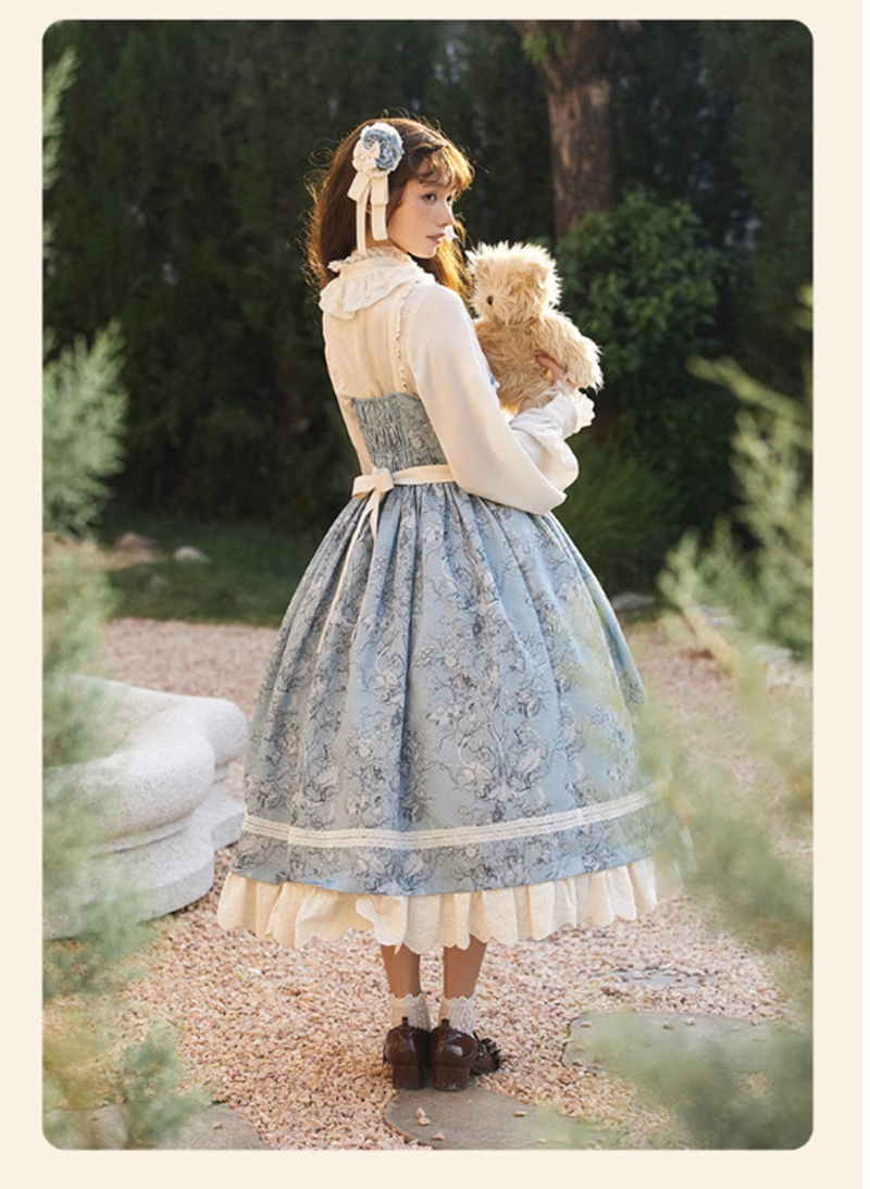 (Buyforme)NyaNya~ Lapland Forest~ Lolita Elegant Vintage Floral JSK OP Dress   