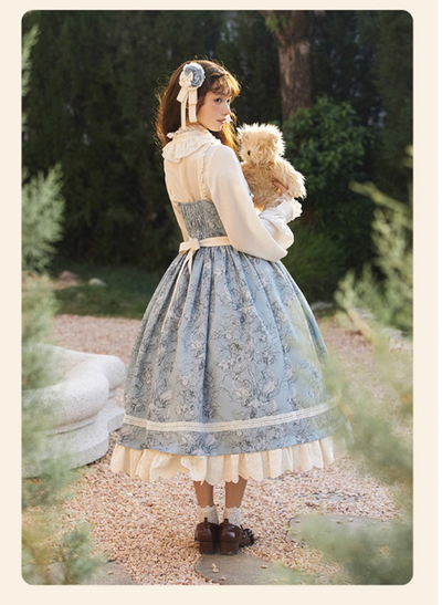 (Buyforme)NyaNya~ Lapland Forest~ Lolita Elegant Vintage Floral JSK OP Dress   