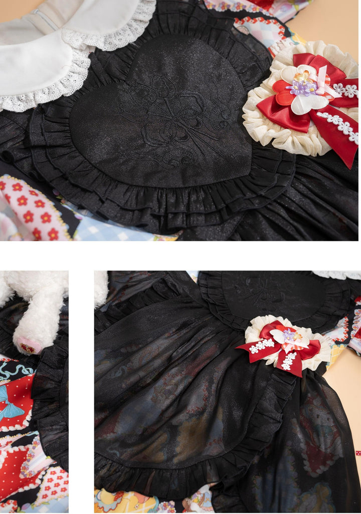 Southern Cross~Showa Kaleidoscope~Sweet Lolita OP SK and JSK with Rabbit Print 42127:727937