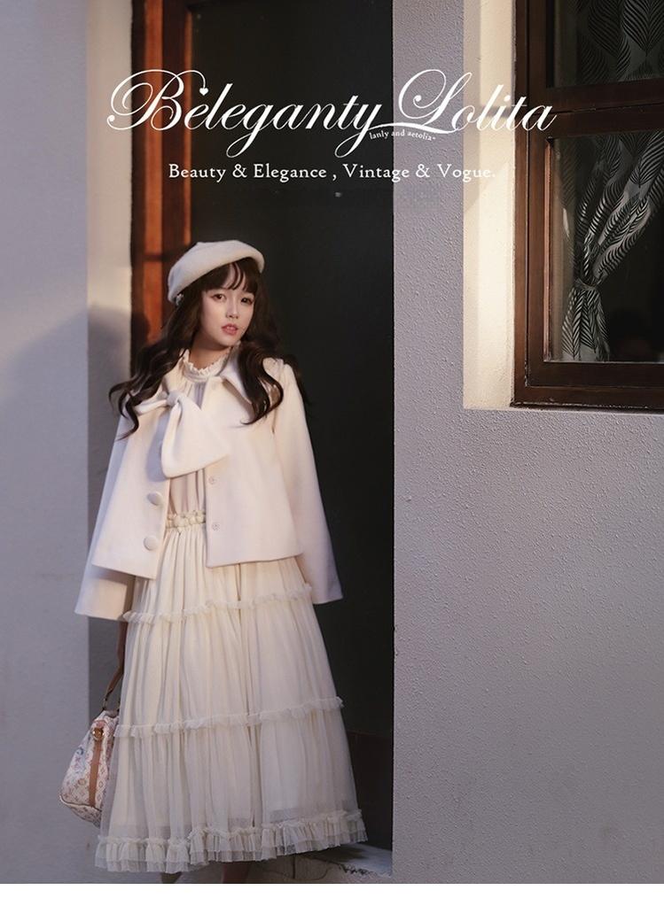 Beleganty~Annie~Retro Lolita Short Coat Woolen Bell Sleeve Outwear   