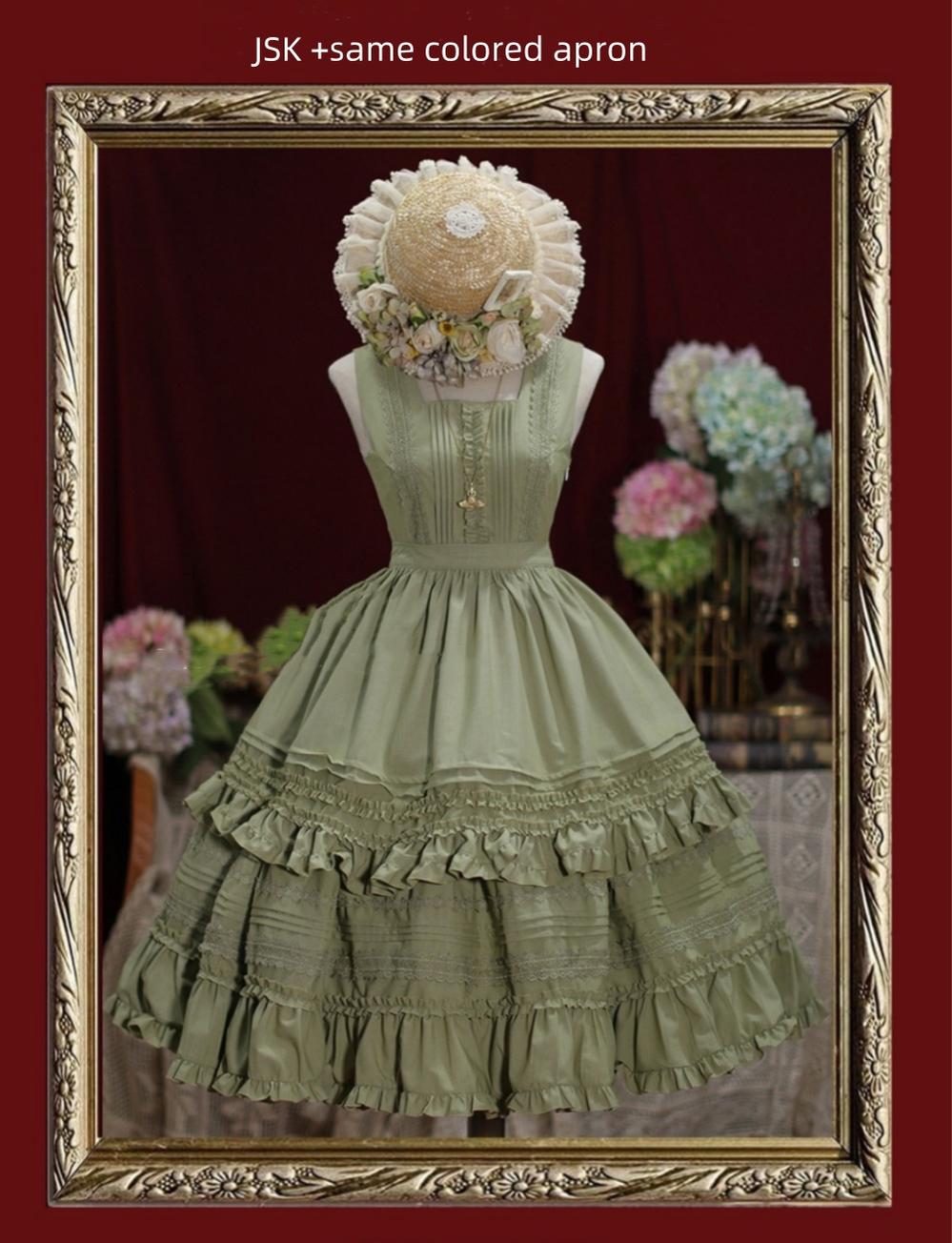 Tiny Garden~Nocturne Reminiscence~Elegant Lolita JSK Dress Multi-Wear Apron Dress Set (L M S XL) 19290:596404