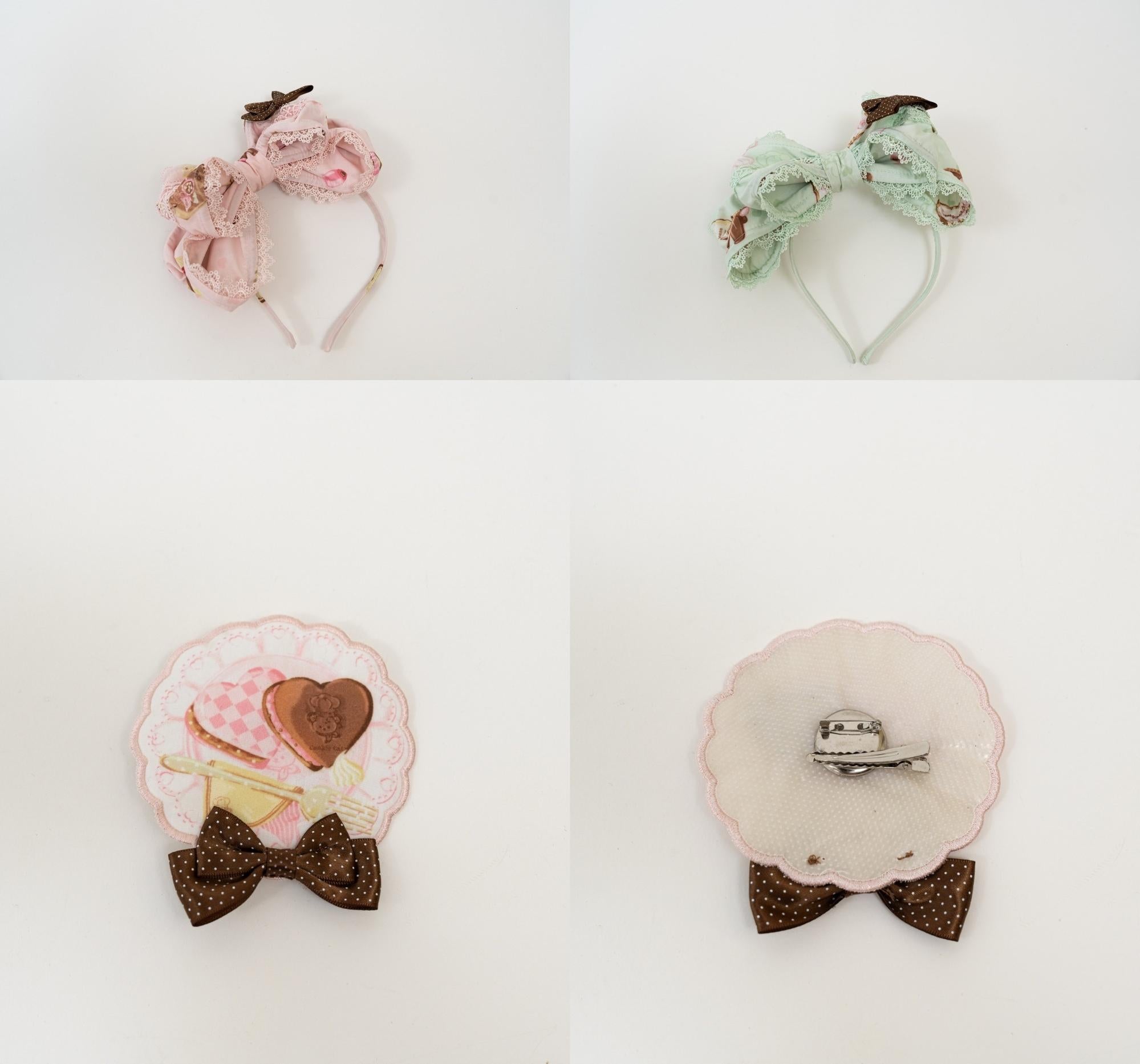 Babyblue - Dream Teahouse - Dessert Print Kawaii Lolita OP Dress Suit 43332:773695