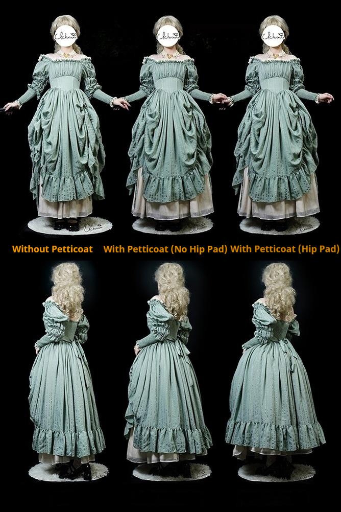 Boguta~Elegant Lolita Hip Petticoat with Detachable Hip Pad