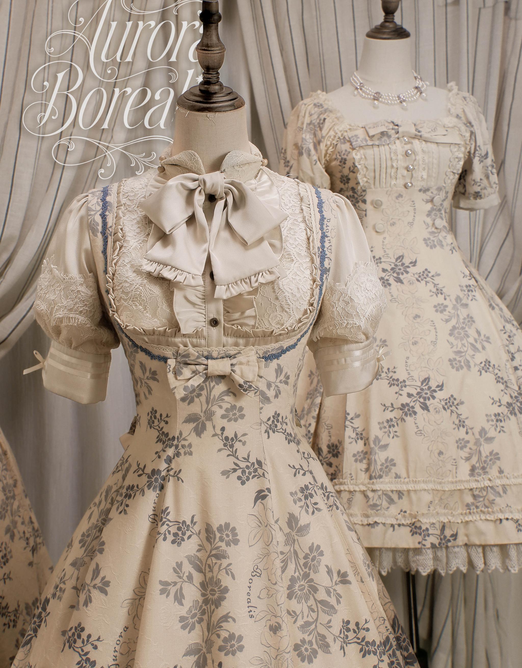 When flowers bloom - Classic Lolita Printed Dress, Ruffles & Bow 45181:838911