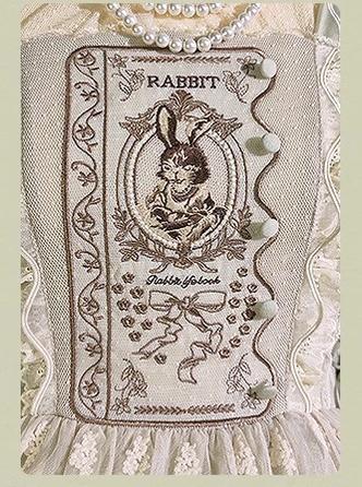 WhiteBird~Miss Bunny~Bunny Embroidery Tea Parties Lolita JSK   