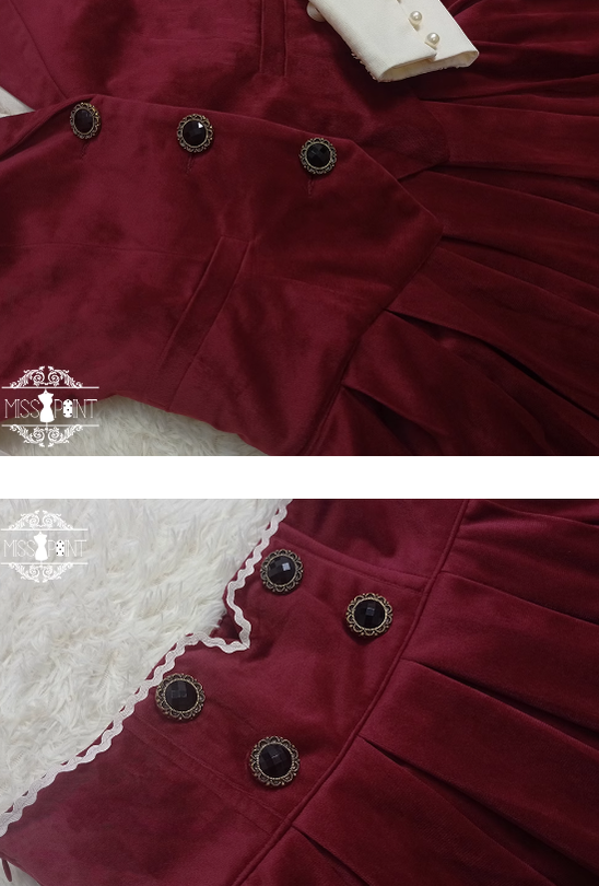 Miss Point~Rose Doll~Elegant Lolita Skirt High Waist Fishbone SK 32518:385824