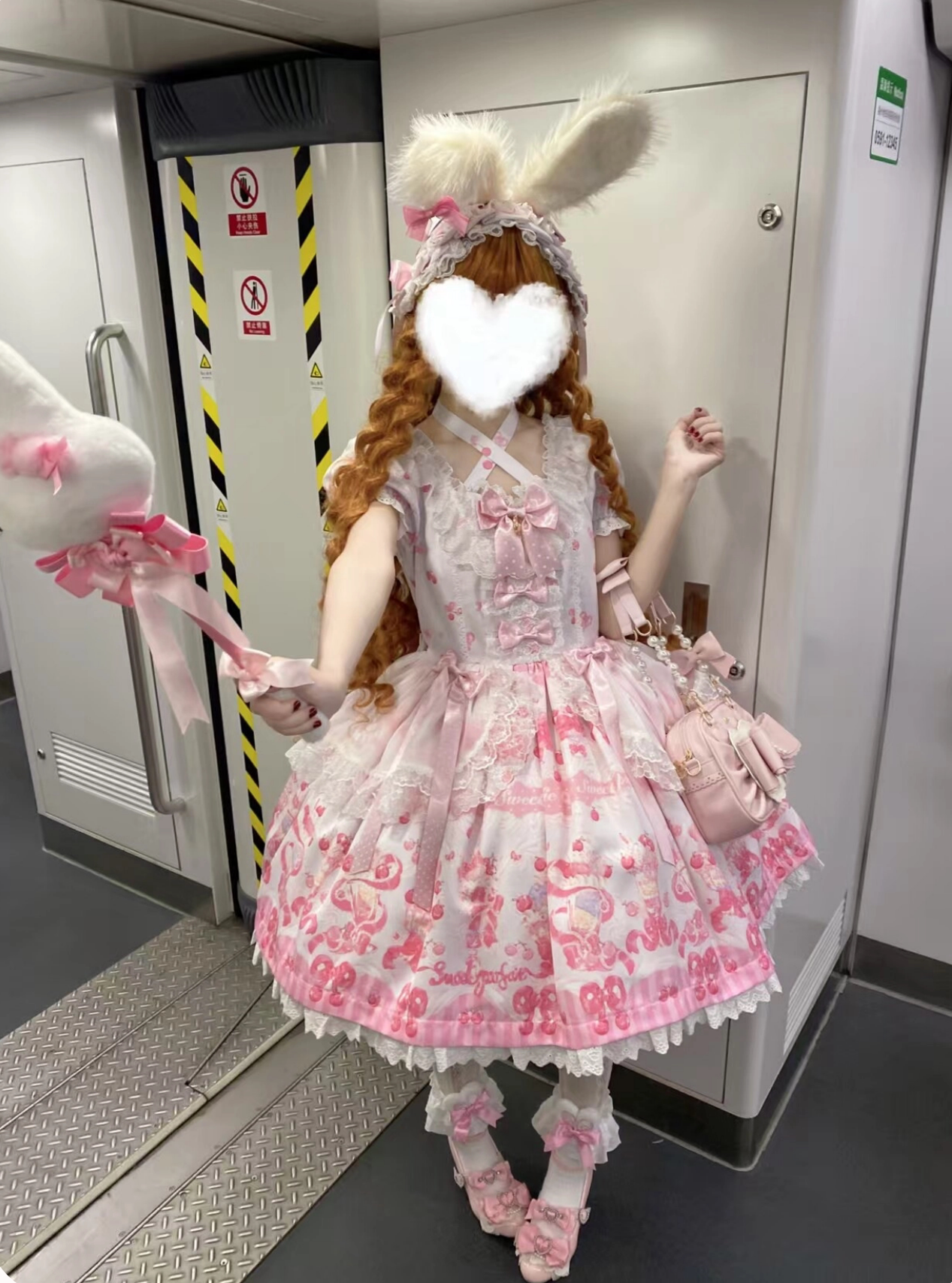 Cherry Parfait - Printed Sweet Lolita Dress, Macaron Colors