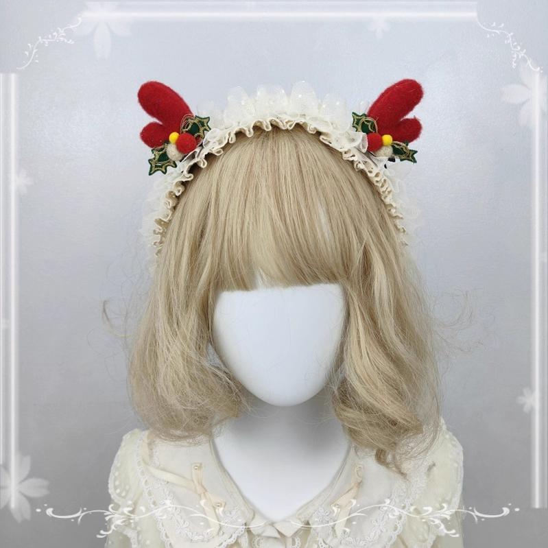 Cocoa Jam - Christmas Sweet Lolita Headdress, Antler Shaped Design (Trumpet) 43918:789878