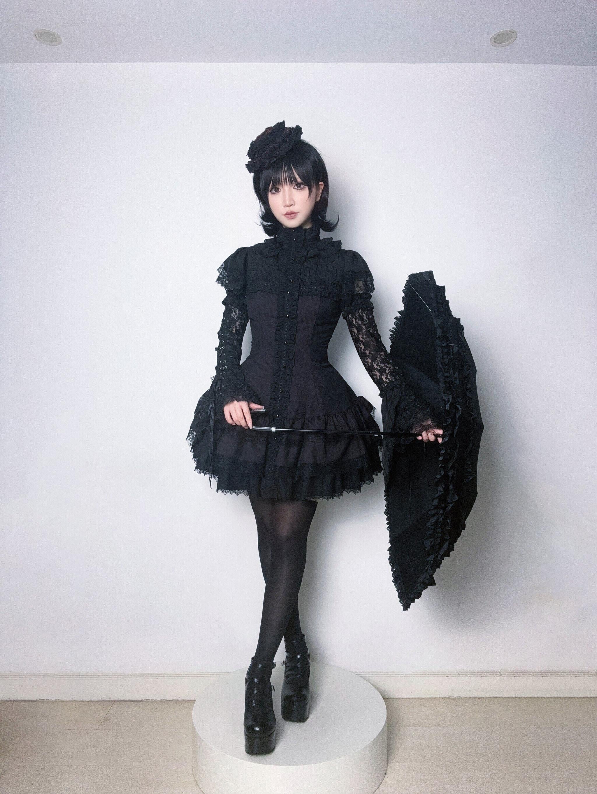 Classic Lolita Foldable Sunscreen Parasol with Ruffles