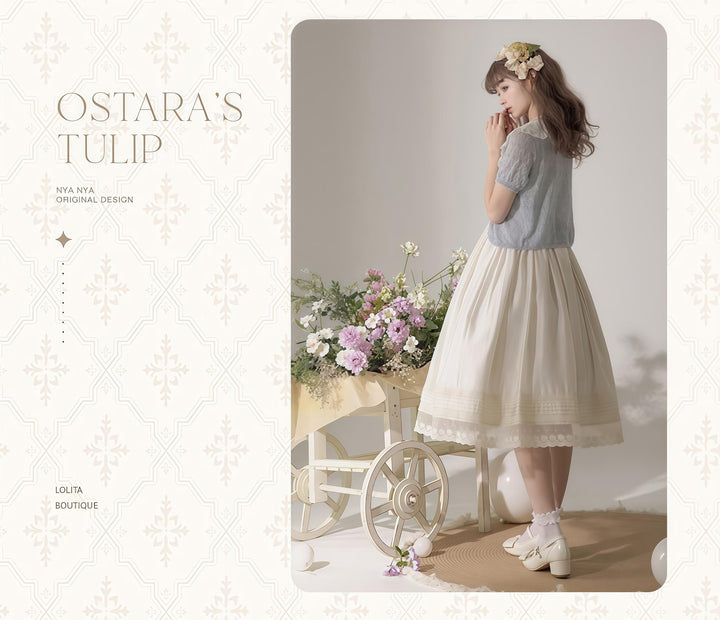 NyaNya - OSTARA'S TULIP - Peter Pan Collar Lolita Cardigan, Tulip Embroidery 43457:777568