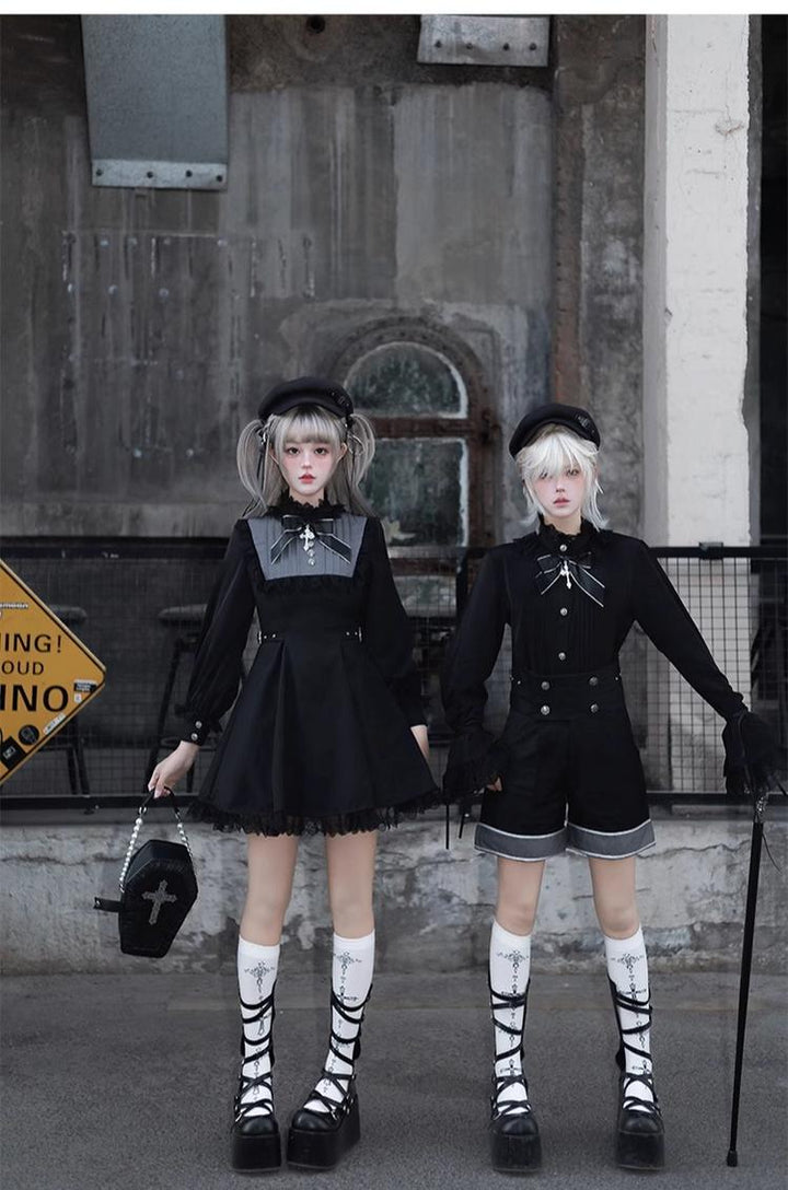 CastleToo~Rules of the Otherworld~Gothic Ouji Lolita Shorts Set with Embroidery Jacket