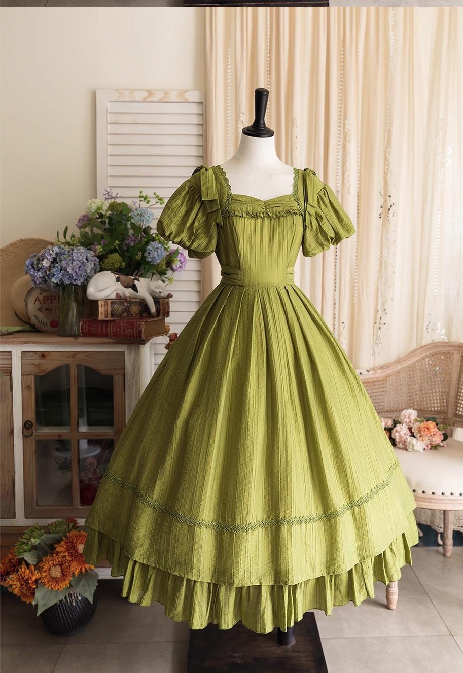 Forest Wardrobe~Forest Gallery~Country Lolita OP Dress Elegant Tencel Dress   