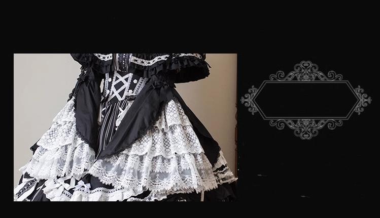 Lost Aqua - Vintage Lolita Dress Set Cotton Shirt 35786:504152