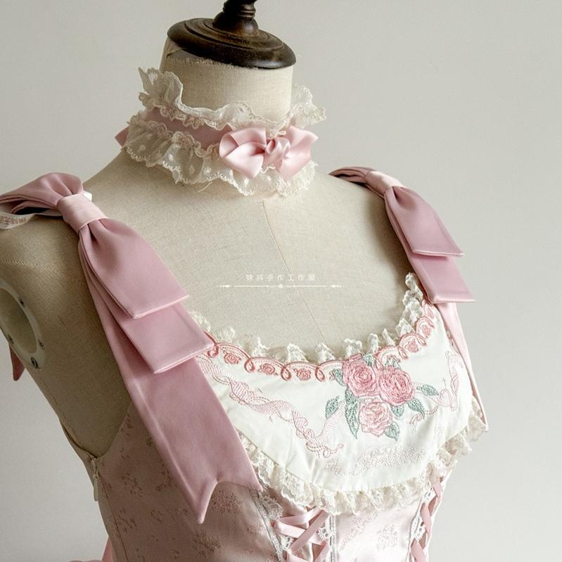 MAID - Sweet Lolita Accessories, Soft And Comfortable Pink choker