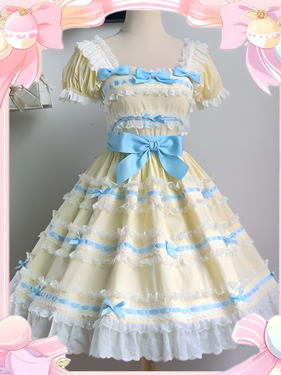 NanShengGe~Love Ice Cream~Sweet Lolita OP Dress Plus Size Multicolor   