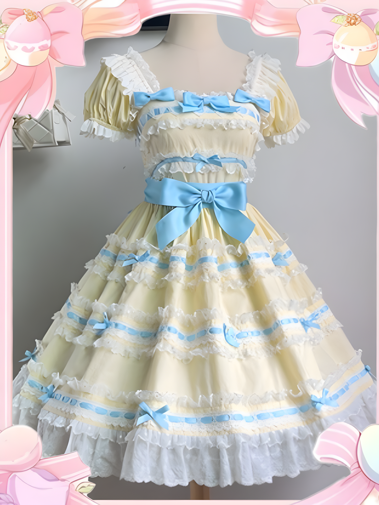 NanShengGe - Love Ice Cream - Sweet Lolita OP Dress Plus Size Multicolor