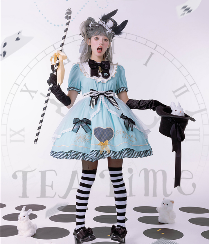 Confession Balloon~Alice in Wonderland~IP Collab Sweet Lolita OP Dress and KC