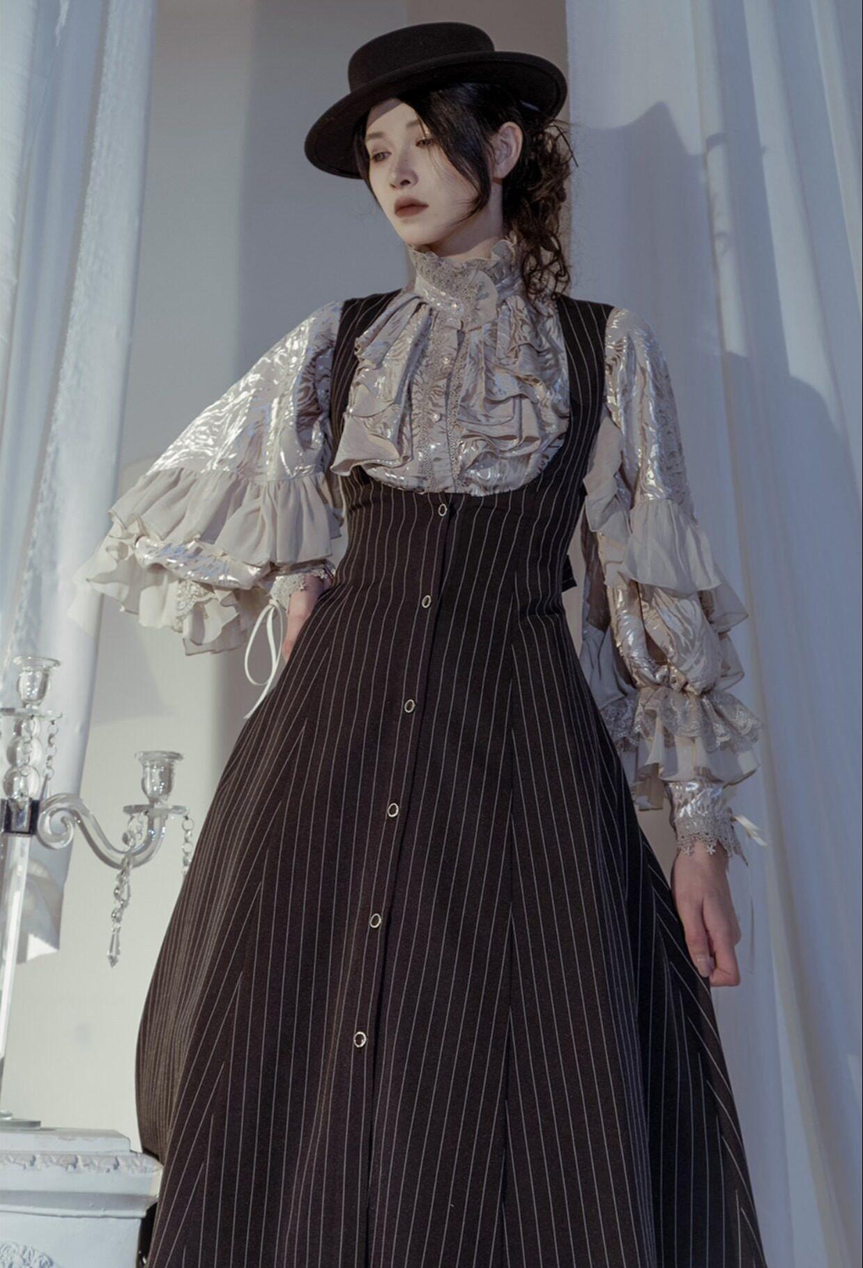 Dragon Bone Cemetery - Gothic Lolita Long Sleeve Blouse