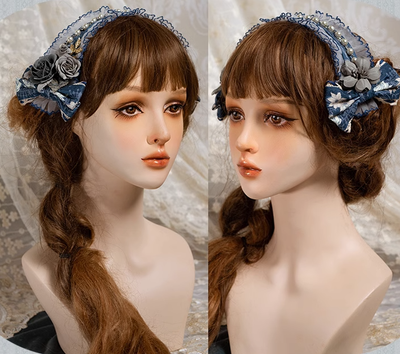 Neo Ludwig~Under the Rose~Elegant Lolita KC and Hairband Multicolors hairband cyan 