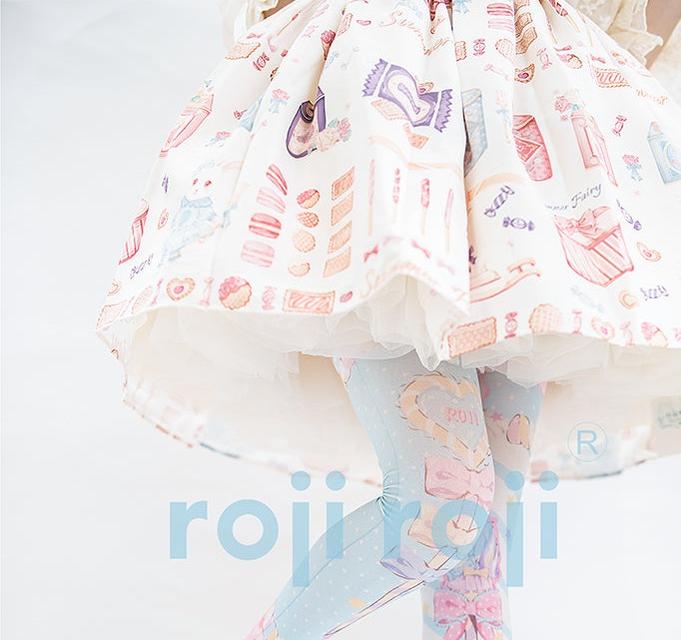 Roji roji - Fairy Kei Sweet Lolita Print Stockings