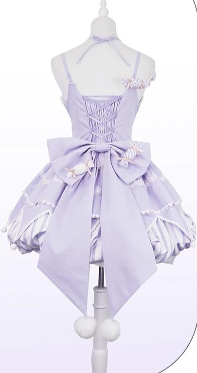 OCELOT~Sweety Gummy~Sweet Lolita JSK Dress Big Bow Flower Bud Lolita Dress   