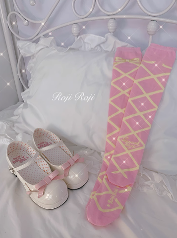 Roji Roji~Sweet Lolita Cotton Mid-Calf Socks   