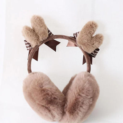 Xiaogui~Christmas Lolita Earmuffs Antlers Ear Protectors Winter Earflap   