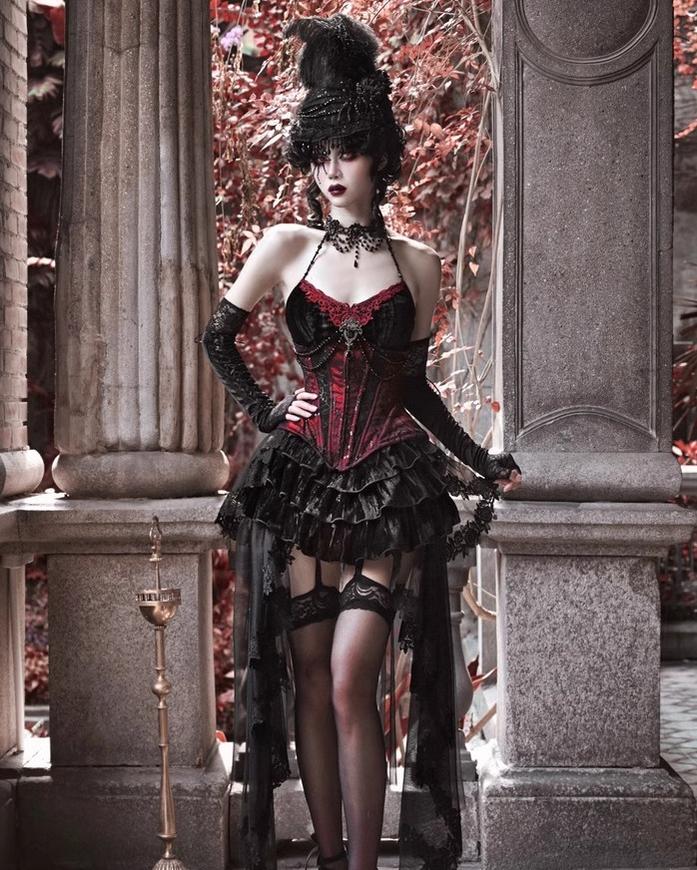 Blood Supply - Duchess - Velvet Gothic Lolita Dress, Corset & Skirt