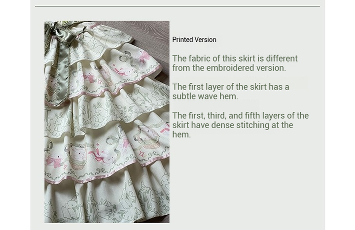 Mewroco~Daily Bunny~Classic Lolita JSK Dress with Bunny Prints