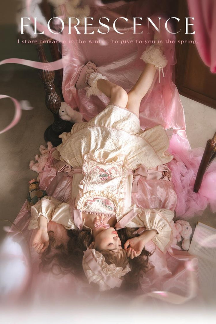 Mewroco~Flower Letter~Sweet Lolita OP Dress Doll Sense Embroidered Dress 29112:395664