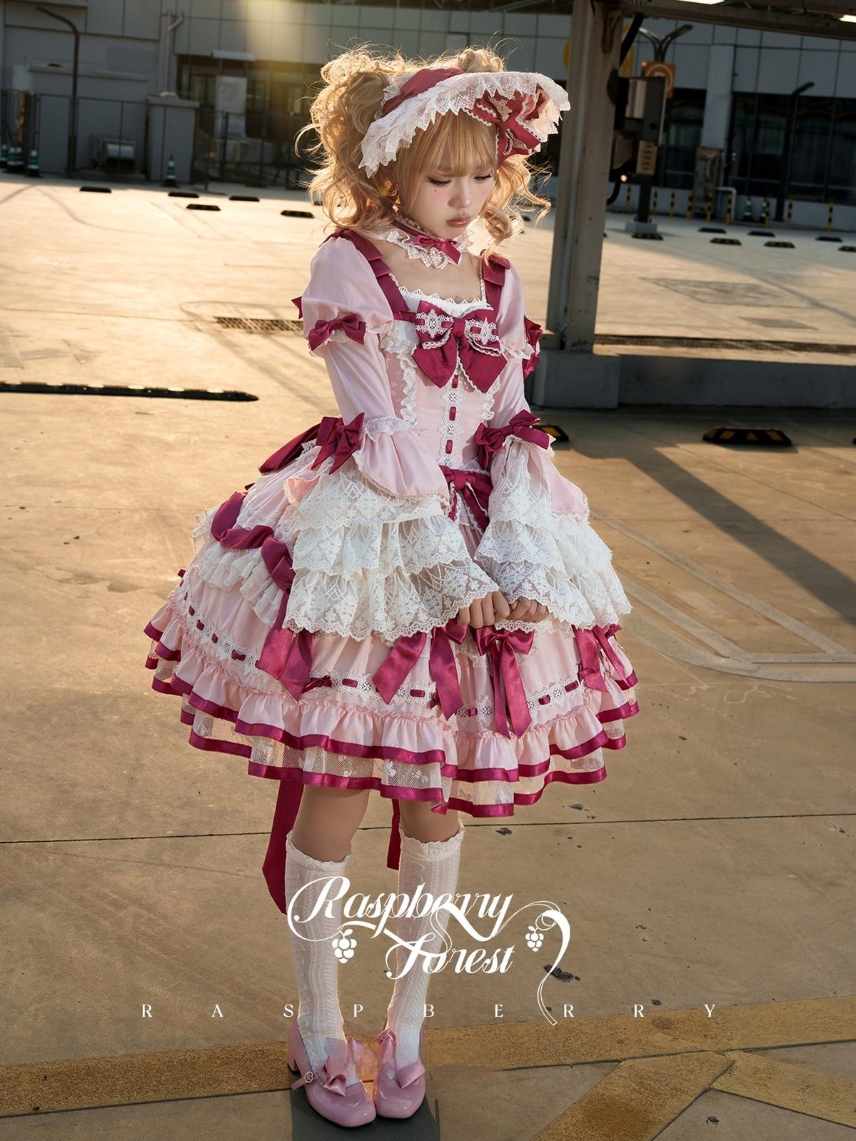 Mewroco - Berry Forest - Sweet Lolita Short-sleeved OP Dress and Matching Accessory 42596:748519