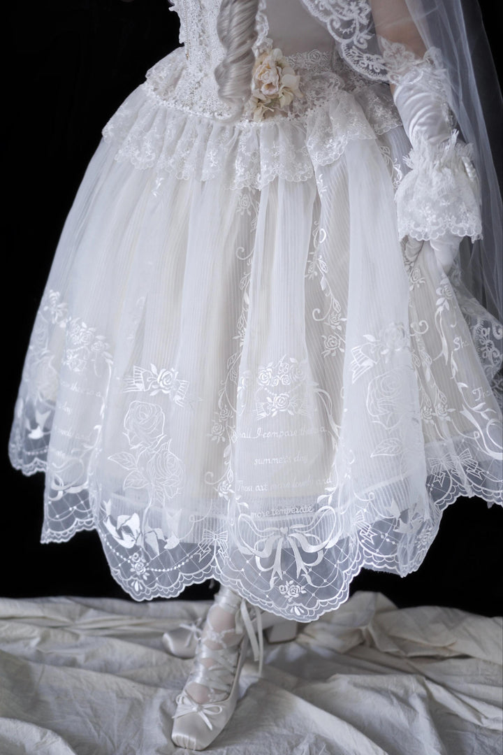 AuroraBorealis~Moonshadow~Gorgeous Wedding Lolita Dress Set Embroidered JSK SK and Bodice 41640:709234