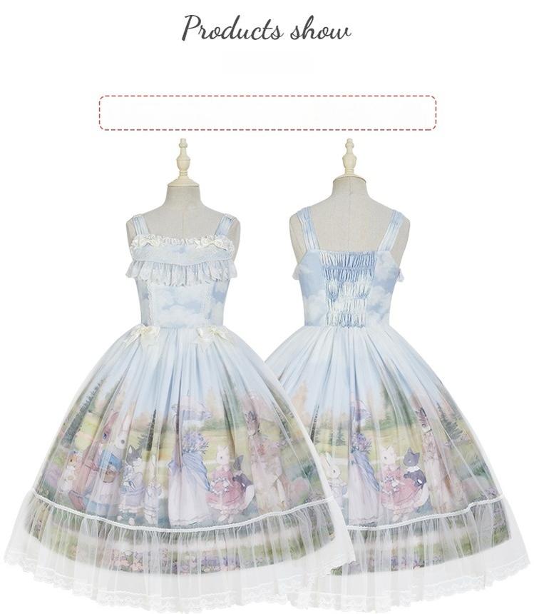 Summer Fairy - IP Collab Sweet Lolita Jumper Dress Flutter Sleeves OP