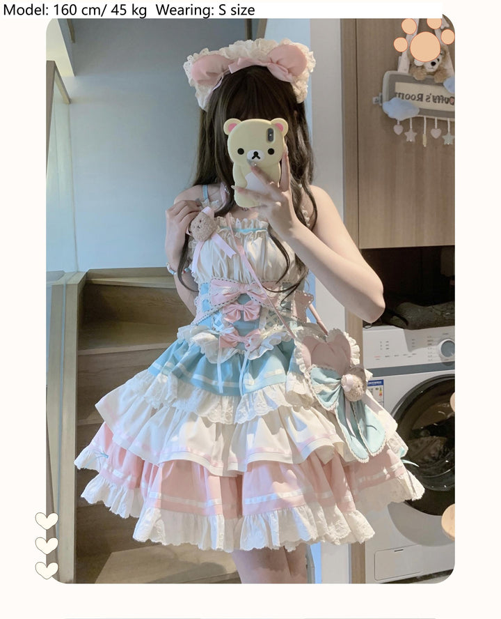 Platycodon House~First Love Bear~Sweet Lolita JSK Dress Idol Lolita Puffy Skirt