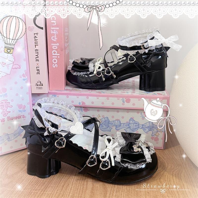 The Season of Booming Flowers - Showa Dreamland - Sweet Lolita Heels, Cute Claw-Shaped Heels 43739:784448