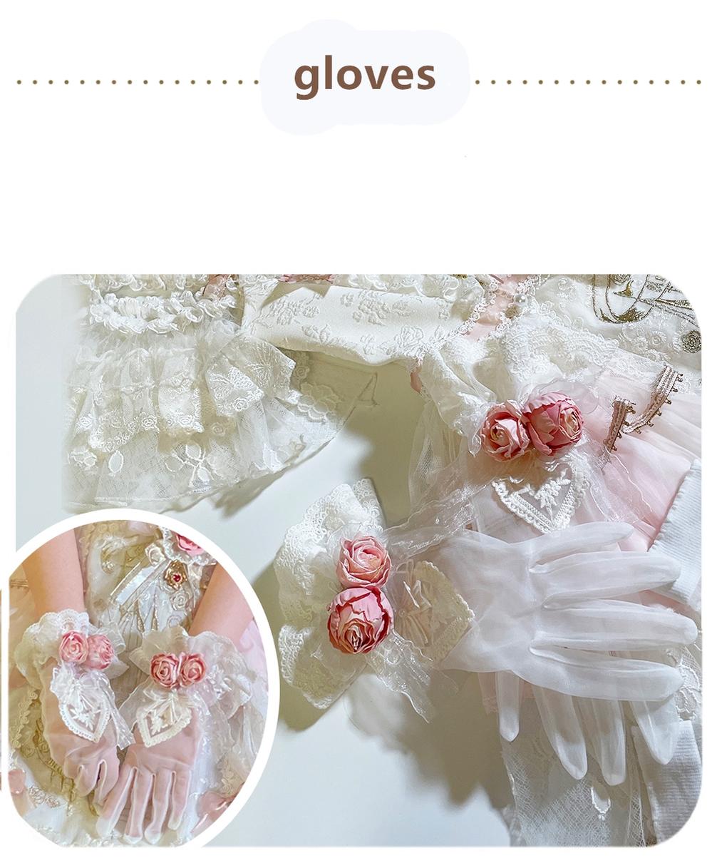 Red Maria~Lacie~Princess Bridal Lolita Accessories gloves  