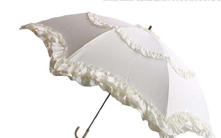 (BFM)Whale Island~Kawaii Lolita Parasol Daily Lolita Two-folded Umbrella ivory  