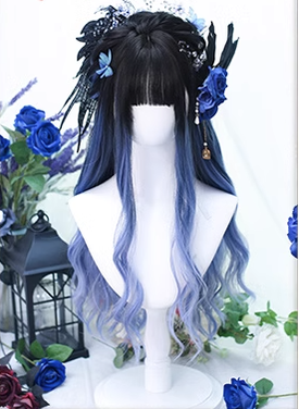 Dalao Home~Wen Lan~Natural Lolita Gradient Long Curly Wig   