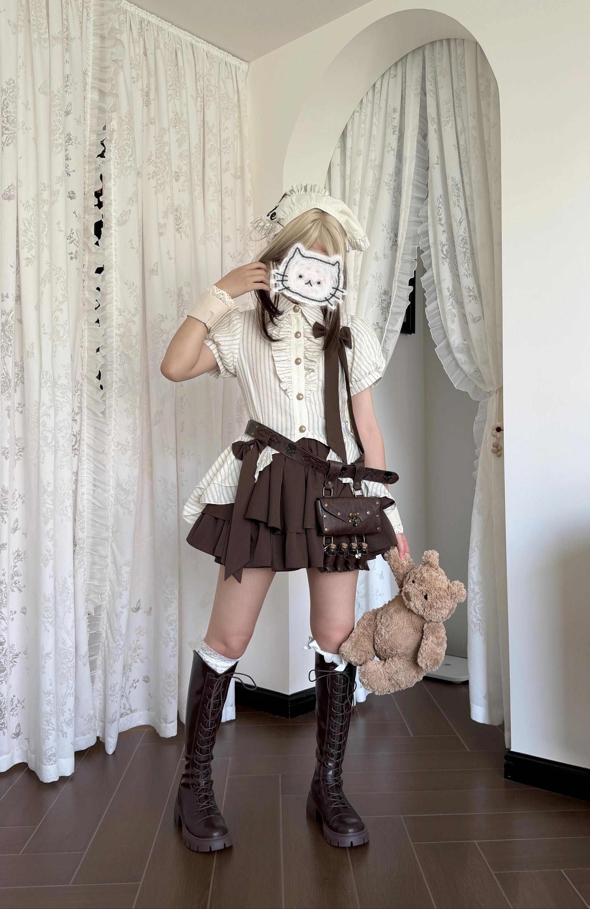 Dream Volley - Mint Chocolate Ouji Lolita Shorts or Skirt Set 45783:862341