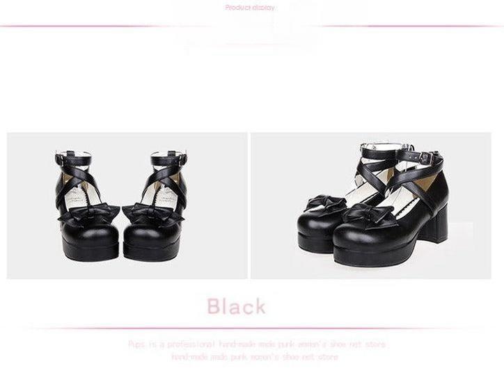 Angelic imprint - Sweet Lolita Shoes Round Toe Middle Heel