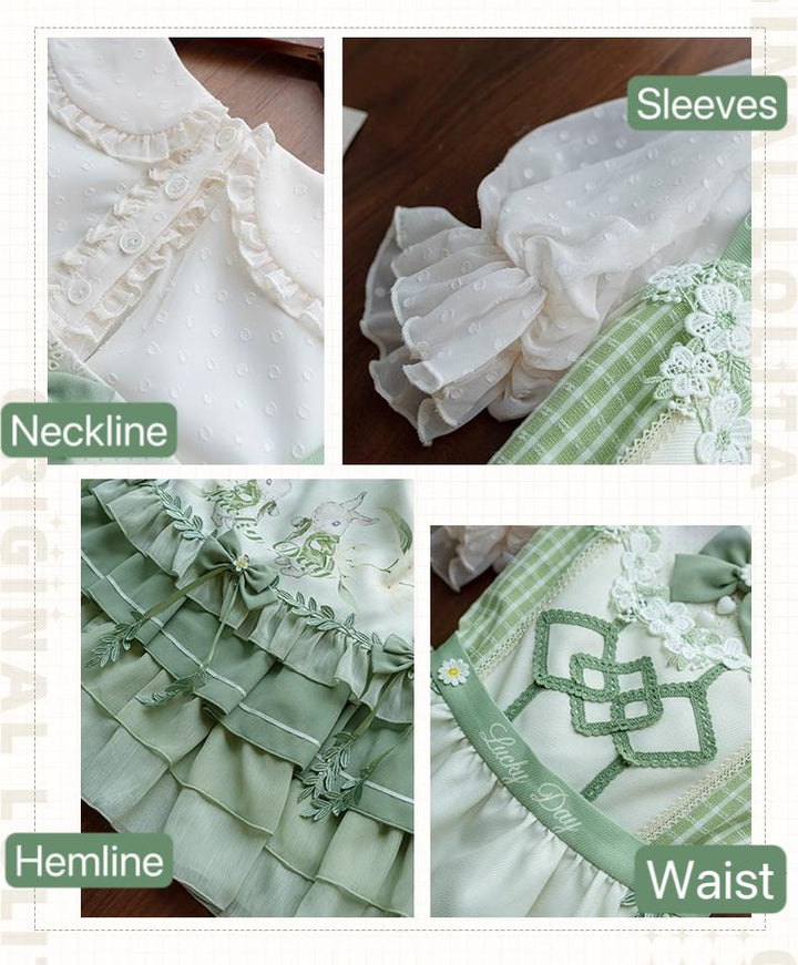 YingLuoFu~Lucky Day~Country Lolita JSK Dress Cute Lolita Dress