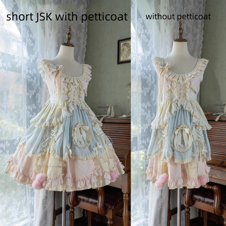 Uncle Wall Original~Dreamy Macaron~Sweet Lolita JSK Dress Solid Color Shirt   