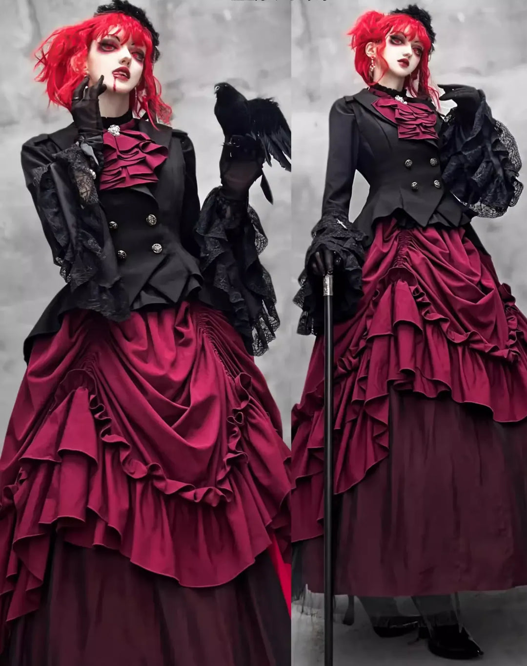 (BFM)Nightingale Girl~Gothic Lolita SK Set Lolita Princess Sleeved Shirt Vest   