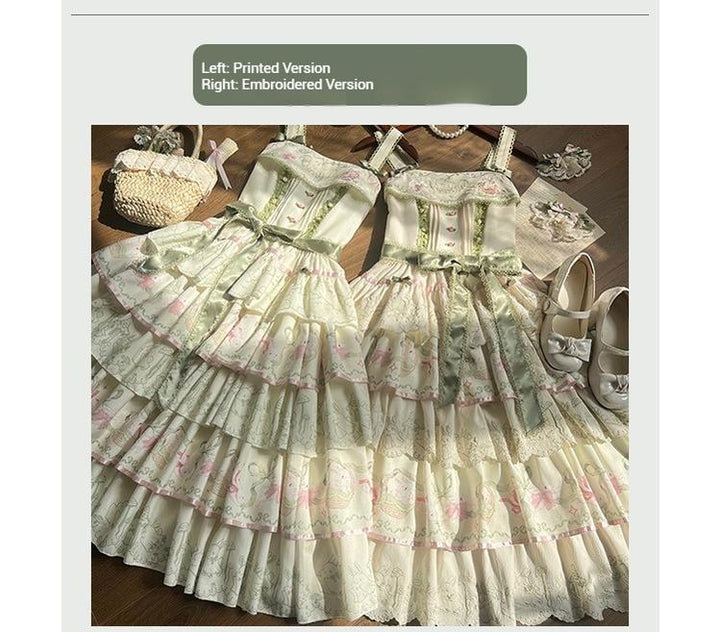 Mewroco~Daily Bunny~Classic Lolita JSK Dress with Bunny Prints