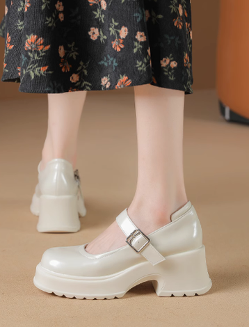 Genki Jam~Elegant Lolita Chunky Mary Jane Heel Shoes   