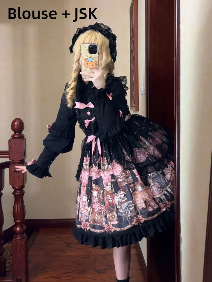 Uncle Wall Original~Missing Lamb Case~Gothic Lolita Dress Set with Sheep Prints 42971:760820